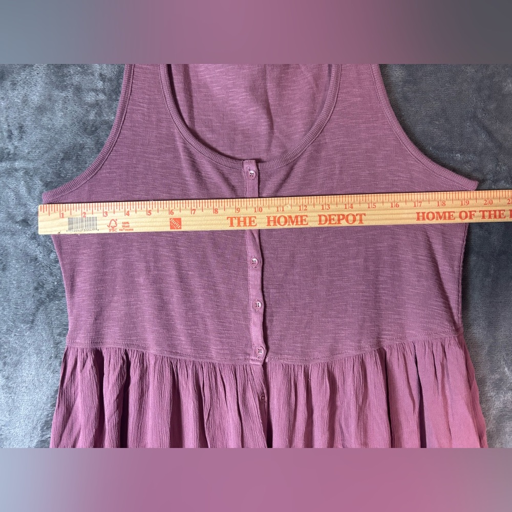 Frye Button Front Whimsical Flowy Sleeveless‎ Casual Maxi Dress Size Large - Picture 6 of 7